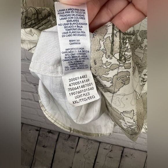 Chaps Nautical Performance Map‎ Sailboat Vented Fishing Shirt XXL Lightweight - Picture 8 of 9